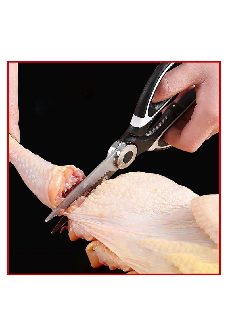 Y&D Stainless Steel Kitchen Scissor with Cover Multipurpose Household and Garden for Chicken Poultry Fish,Vegetables all in 1  - Image 1