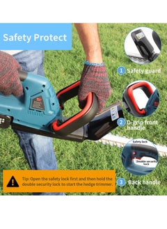 BOSS LIFE STYLE Cordless Hedge Trimmer - Electric Shrub Cutter with Rechargeable Battery & Charger for Effortless Hedge Clipping, Grass Trimming, and Pristine Landscaping  - Image 4