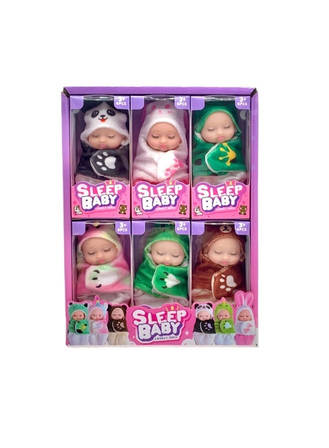 general 4-inch mini sleeping doll in the palm of your hand doll gift box set doll the best gift for family and friends - Image 1