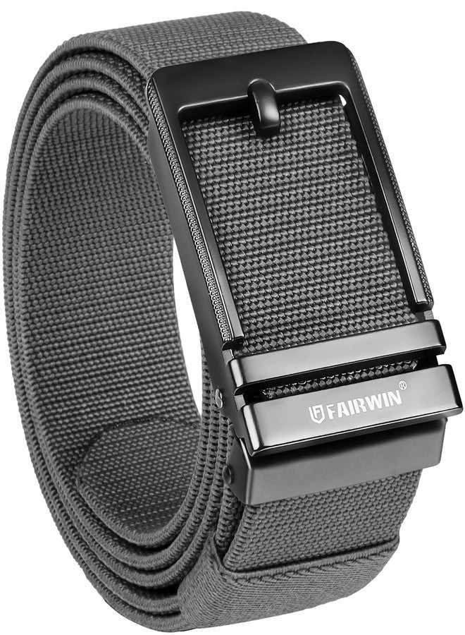 FAIRWIN Casual Stretch Belts for Men Elastic Golf Jeans Belt Ratchet Nylon Belt Adjustable - Image 1