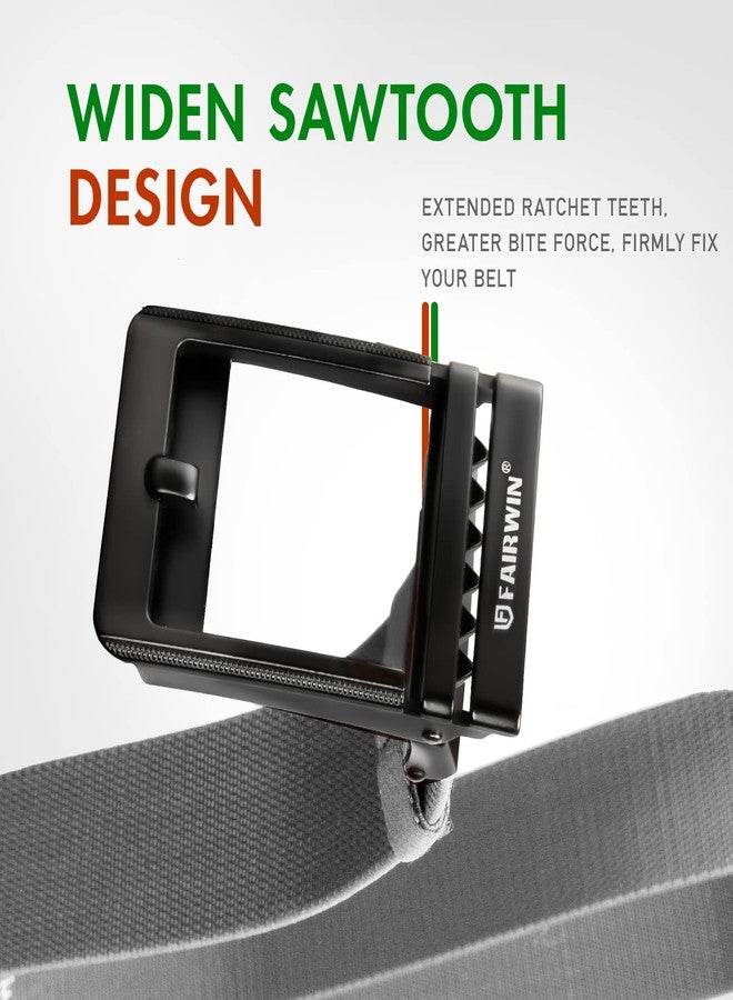 FAIRWIN Casual Stretch Belts for Men Elastic Golf Jeans Belt Ratchet Nylon Belt Adjustable - Image 4