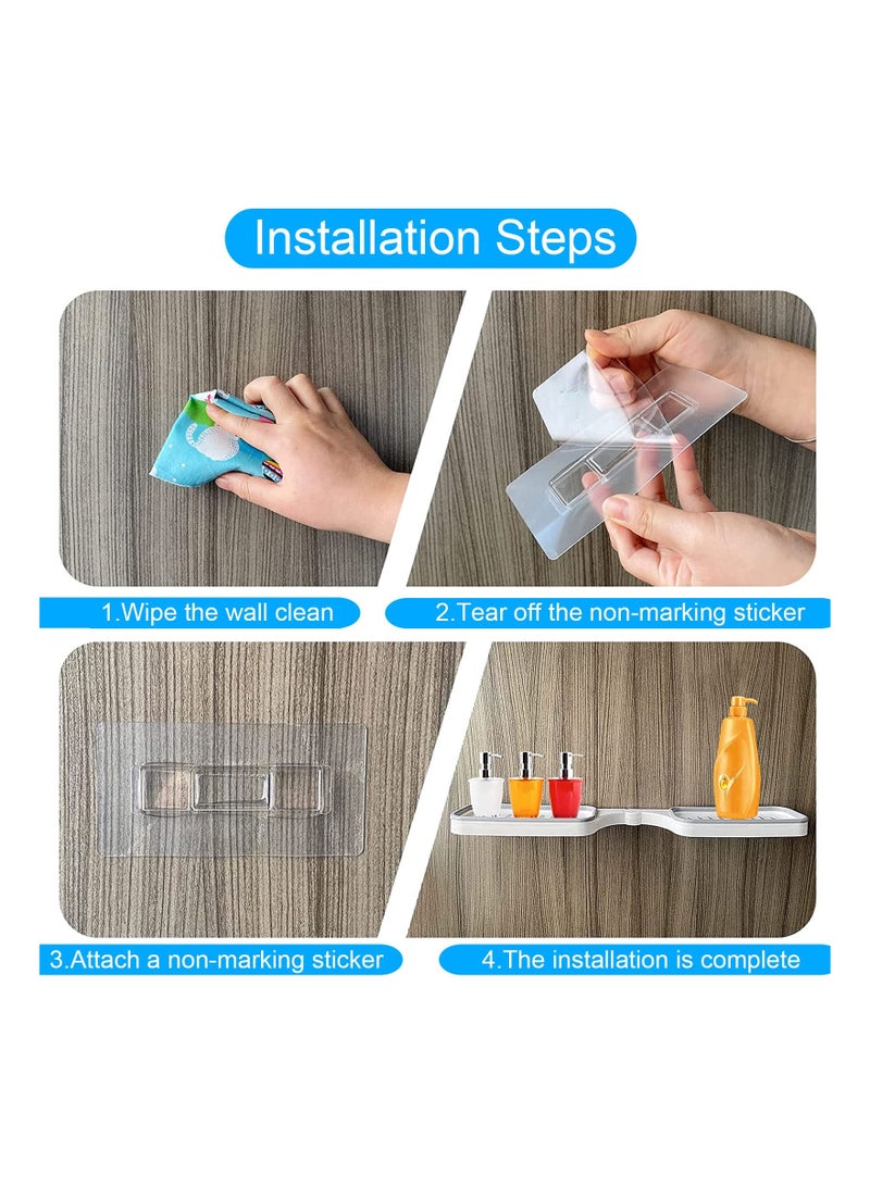 SYOSI 4-Pack Stainless Steel Hooks, Waterproof Adhesive Hooks Bamboo Towel Holders Multipurpose Wall Hooks Bathroom Organizer Hooks Durable Coat Hangers for Hanging Coat, Belt, Keys, Headset  - Image 5