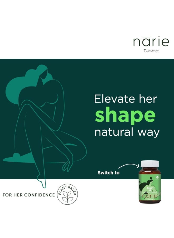 ZEROHARM Narie BoomUp Capsules for Women | 120 caps with Shatavari, Fenugreek & 4 more ingredients to support b-care | Feel healthy & fuller volume |Embrace your natural beauty with this powerful blend. pack of 2 - Image 4