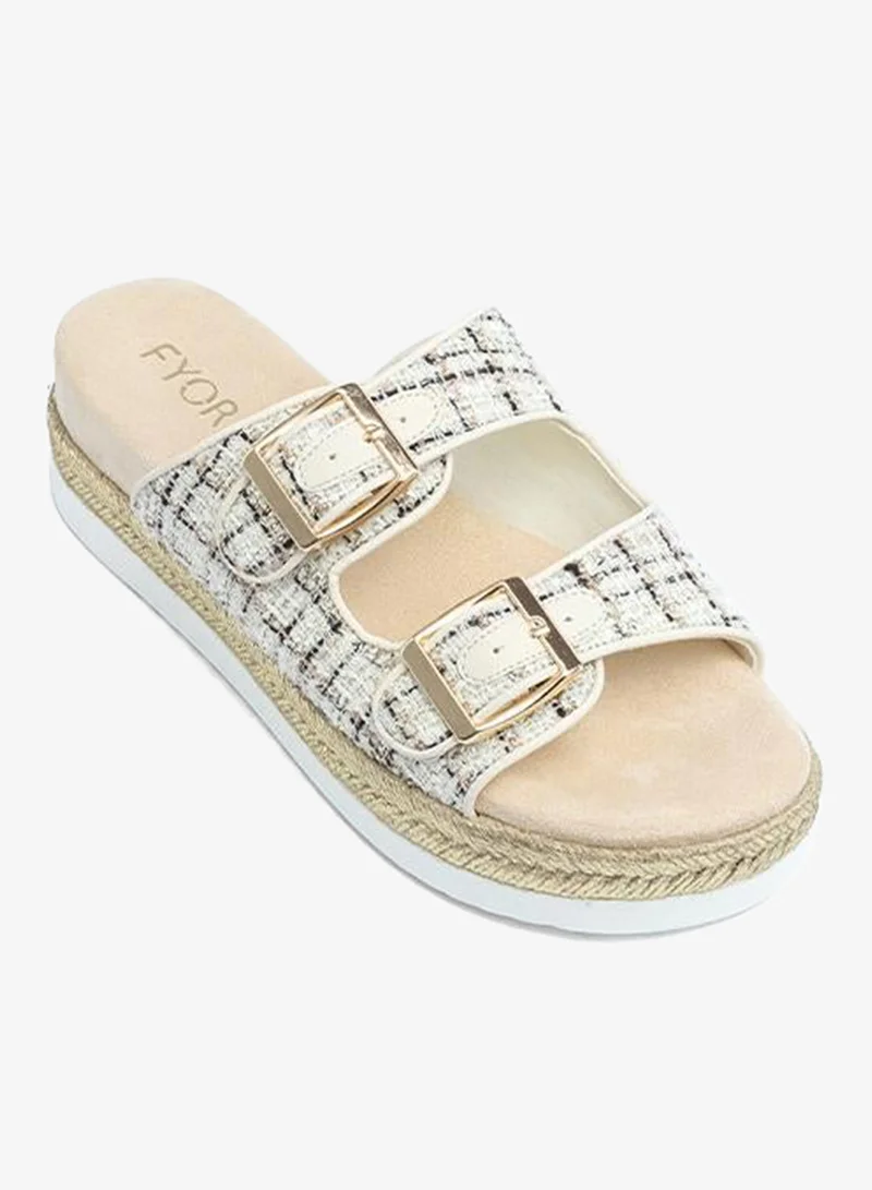 فايور Stylish Double-Buckle Platform Slide AJ 006