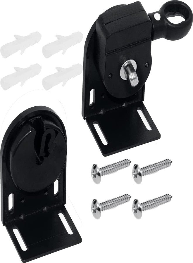U/D UD Universal Replacement Mounting Bracket for IndoorOutdoor Roller Shade, Roller Blind Accessories (Black Cordless Bracket) QSZJ - Image 1