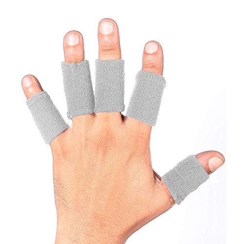 JoyFit Finger Support - Adjustable Pain Relief & Sleeve Protector with Comfortable Cushion Pressure for Cricket, Exercise, GYM Fitness, Cycling, Volleyball,Baseball &Tennis, Men & Women [5 pc.] - Image 1