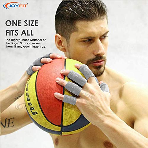 JoyFit Finger Support - Adjustable Pain Relief & Sleeve Protector with Comfortable Cushion Pressure for Cricket, Exercise, GYM Fitness, Cycling, Volleyball,Baseball &Tennis, Men & Women [5 pc.] - Image 5