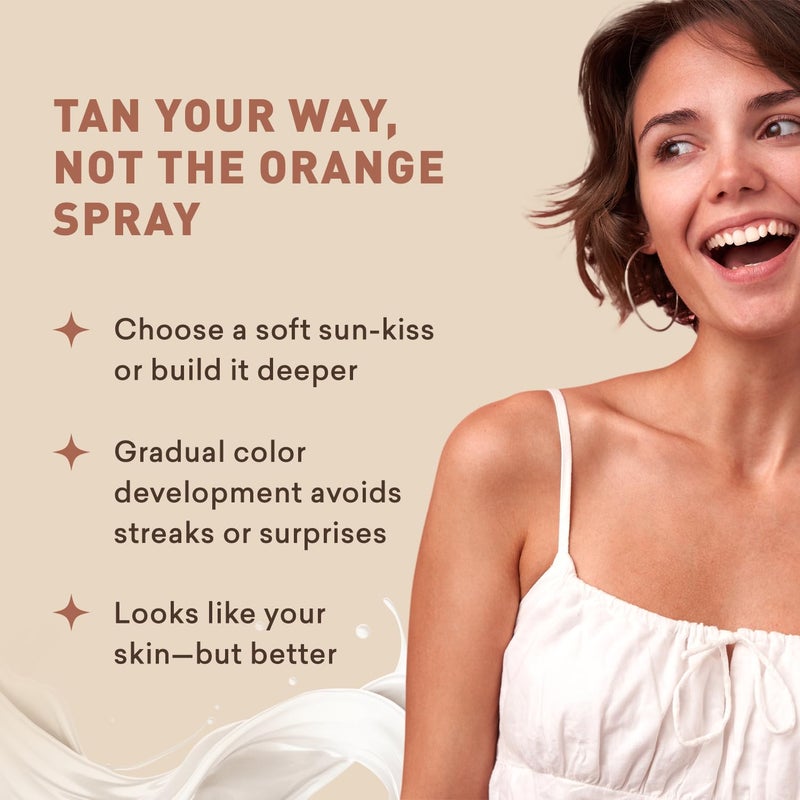 Just Nutritive Sunless Tanning Lotion - Light to Medium tones | Indoor Self- Tanner | Body Tanning Lotion | Sun- Kissed Glow| Bronzer Lotion For All Skin Types |Just Nutritive | 8 Oz - Image 5