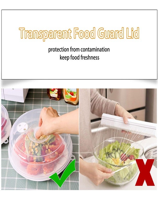 CHEOTIME Microwave Cover For Food, Microwave Splatter Cover Microwaves Lids Foods Covers Lid Plastic Microwaves Food Lid Covering for Splatter Guard shield(Small) - Image 3