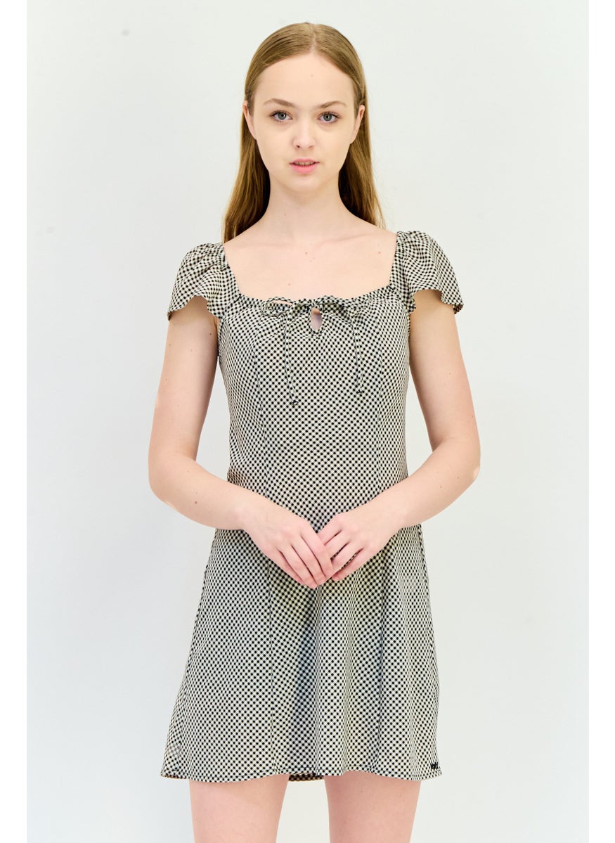 Levi's Women Micro Check Mini Dress, Multicolor  - Image 1