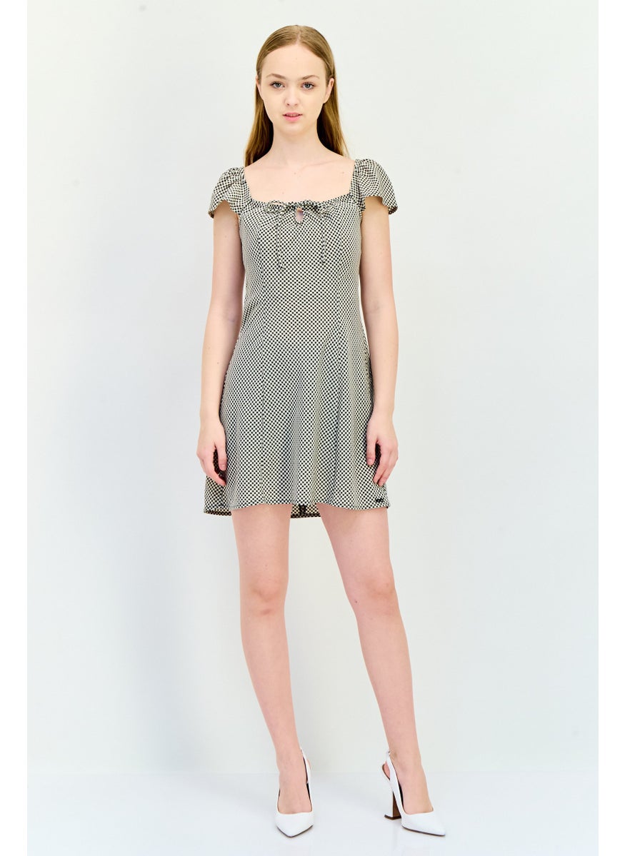 Levi's Women Micro Check Mini Dress, Multicolor  - Image 4