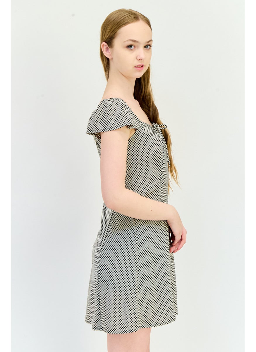 Levi's Women Micro Check Mini Dress, Multicolor  - Image 2