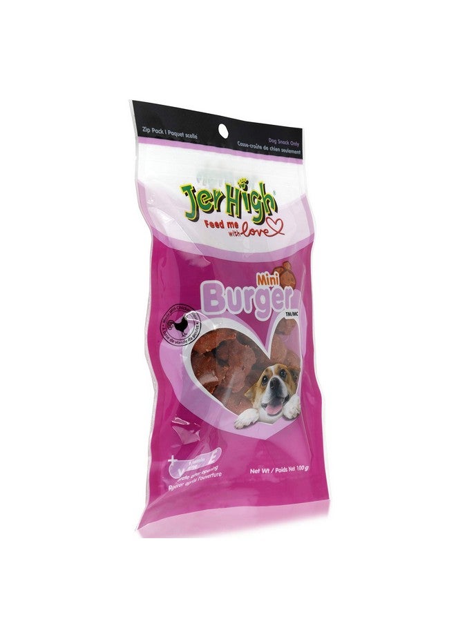 JerHigh Mini Burger Stick Adult Dog Food, Chicken Flavor 100g - Image 1