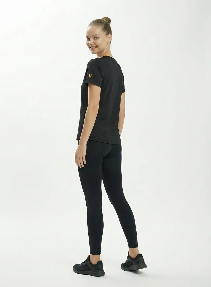 Cardio Bunny  Women's Regular T-Shirt With Gold Foil Print for Women | Best Price UAE