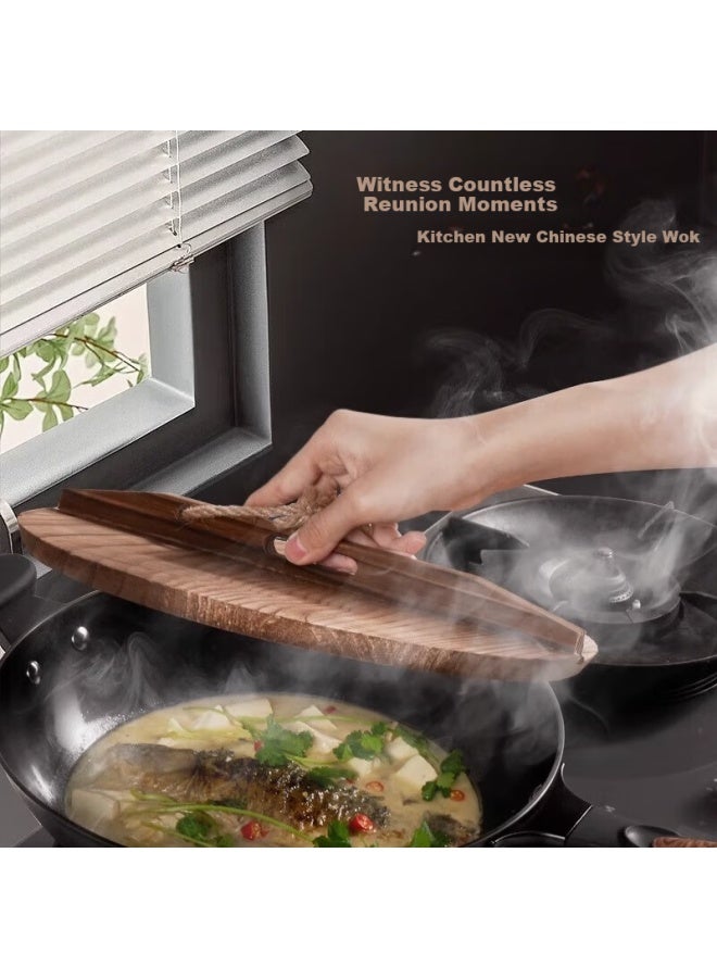 Robam Robam Cast Iron Pan Non-stick Wok Cooking Pan Industry First To Introduce 8 Anti-slip Grooves And 40 Heat Conduction Bars - Image 4