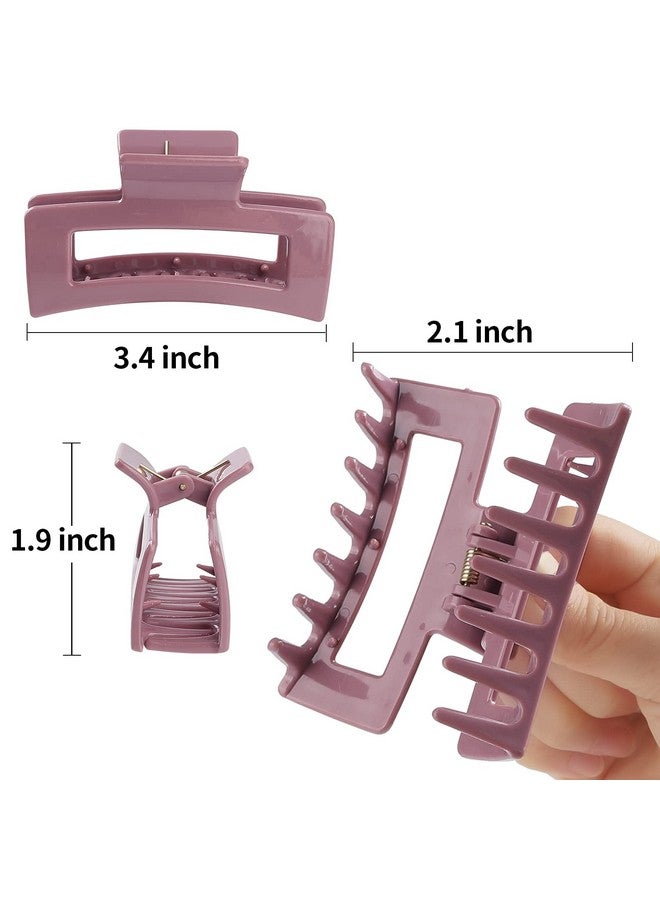 CECIAOAIME 15 Pack Rectangle Hair Claw Clips Solid Color Hair Clips Stylish Elegant Barrettes for All Hair Types for Women Non-Slip Hair Jaw Clips - Image 3