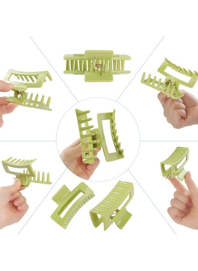 CECIAOAIME 15 Pack Rectangle Hair Claw Clips Solid Color Hair Clips Stylish Elegant Barrettes for All Hair Types for Women Non-Slip Hair Jaw Clips - Image 2