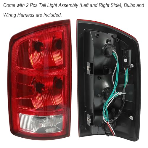 MOCW مجموعة ضوء الذيل MOCW متوافقة مع دودج رام 2002-2006 1500، لدودج رام 2003-2006 2500 3500، تحل محل CH2800147 55077347AF CH2801147 55077348AF، المصابيح مشمولة، 1 زوج - Image 3