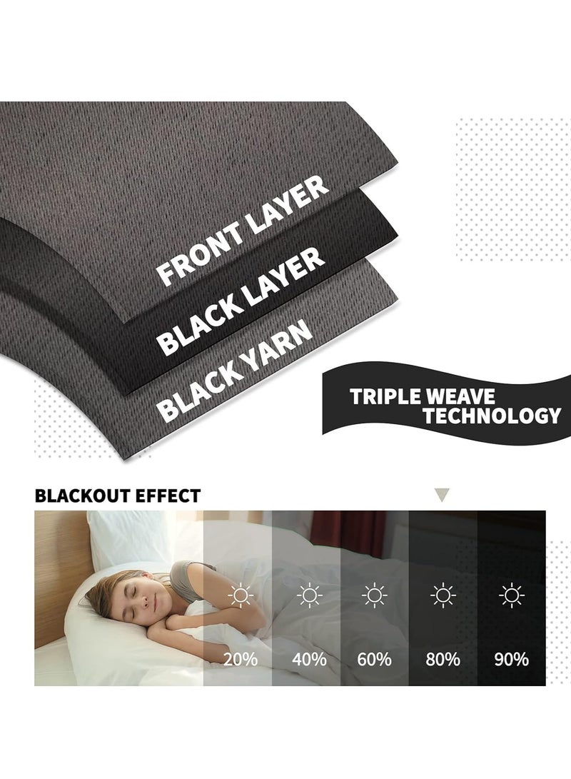 Gerenic Outdoor Curtains Waterproof Blackout Thermal Insulated Gazebo Shade with Grommets Windproof Blackout Curtain for Indoor Privacy Curtain for Bedroom, Pergola, Porch, Patio, Balcony, Garden (1 Panel) - Image 4