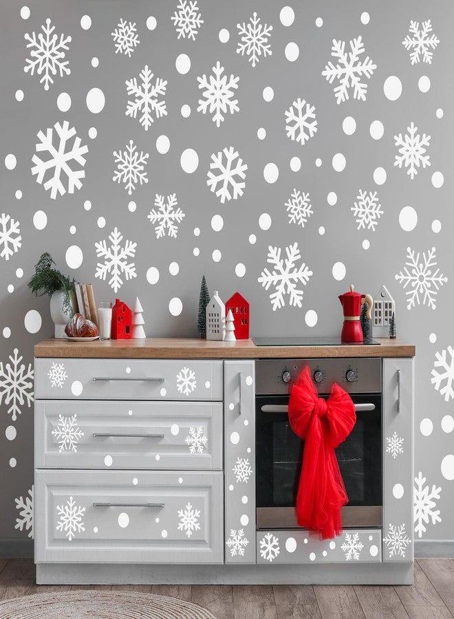 Zhanmai 200 Pcs/ 10 Sheets Christmas Snowflakes Wall Decals Snowflakes Window Clings White Snowflake Sticker Peel and Stick Wall Ornament for Winter Removable Xmas Holiday Craft Party Supplies Decor - Image 5