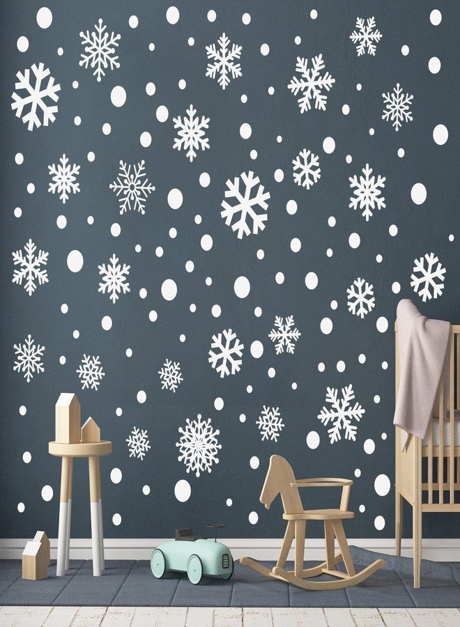 Zhanmai 200 Pcs/ 10 Sheets Christmas Snowflakes Wall Decals Snowflakes Window Clings White Snowflake Sticker Peel and Stick Wall Ornament for Winter Removable Xmas Holiday Craft Party Supplies Decor - Image 1