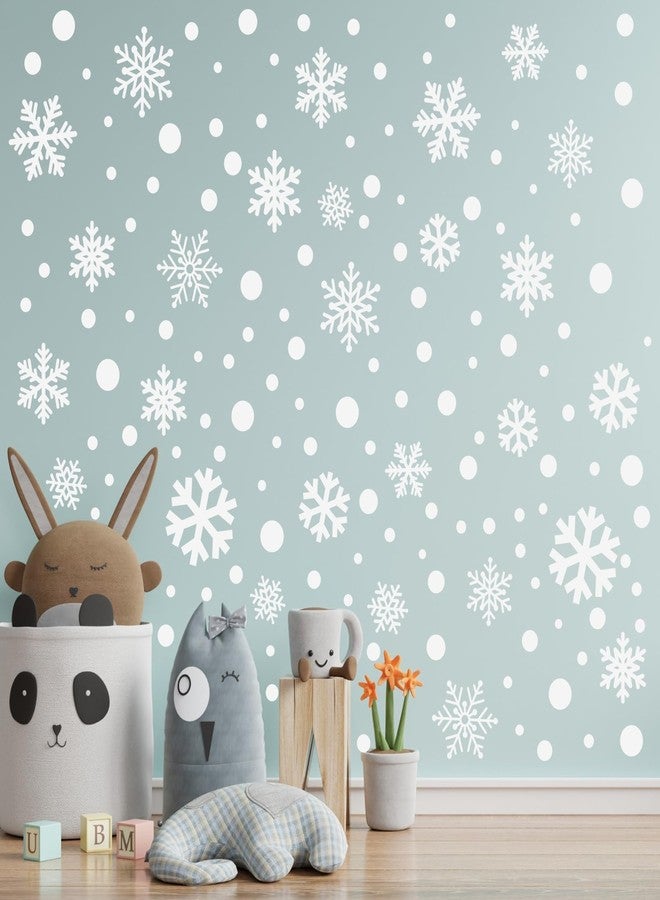 Zhanmai 200 Pcs/ 10 Sheets Christmas Snowflakes Wall Decals Snowflakes Window Clings White Snowflake Sticker Peel and Stick Wall Ornament for Winter Removable Xmas Holiday Craft Party Supplies Decor - Image 4