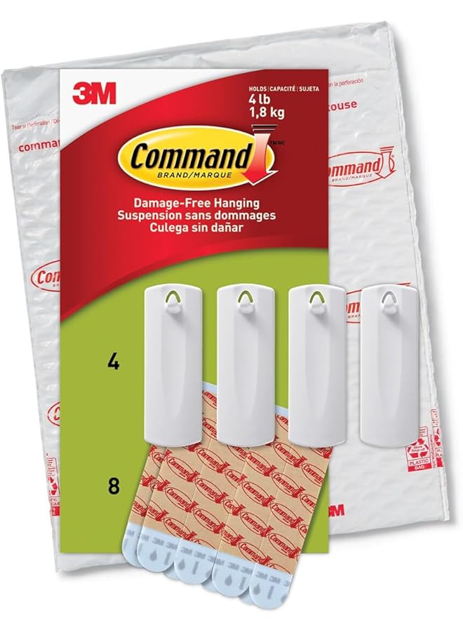 Command Command sawtooth frame hanger, 4 lb capacity, indoor use, 4-hangers, decorate damage-free - Image 1