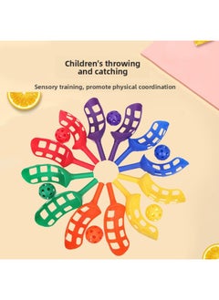 Generic Children's Throwing And Receiving Ball Sensor System Training Equipment Kindergarten Parent-child Outdoor Sports Receiving And Receiving Tao Tao Hand-eye Coordination Toys-Color:Red 2 Beat 1 Ball  - Image 1