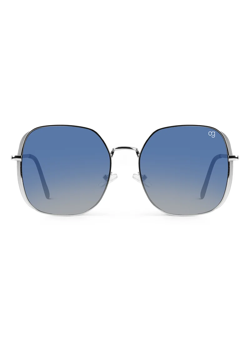Woggles Latest & Stylish UV Protected Blue Oversized Sunglasses for Women