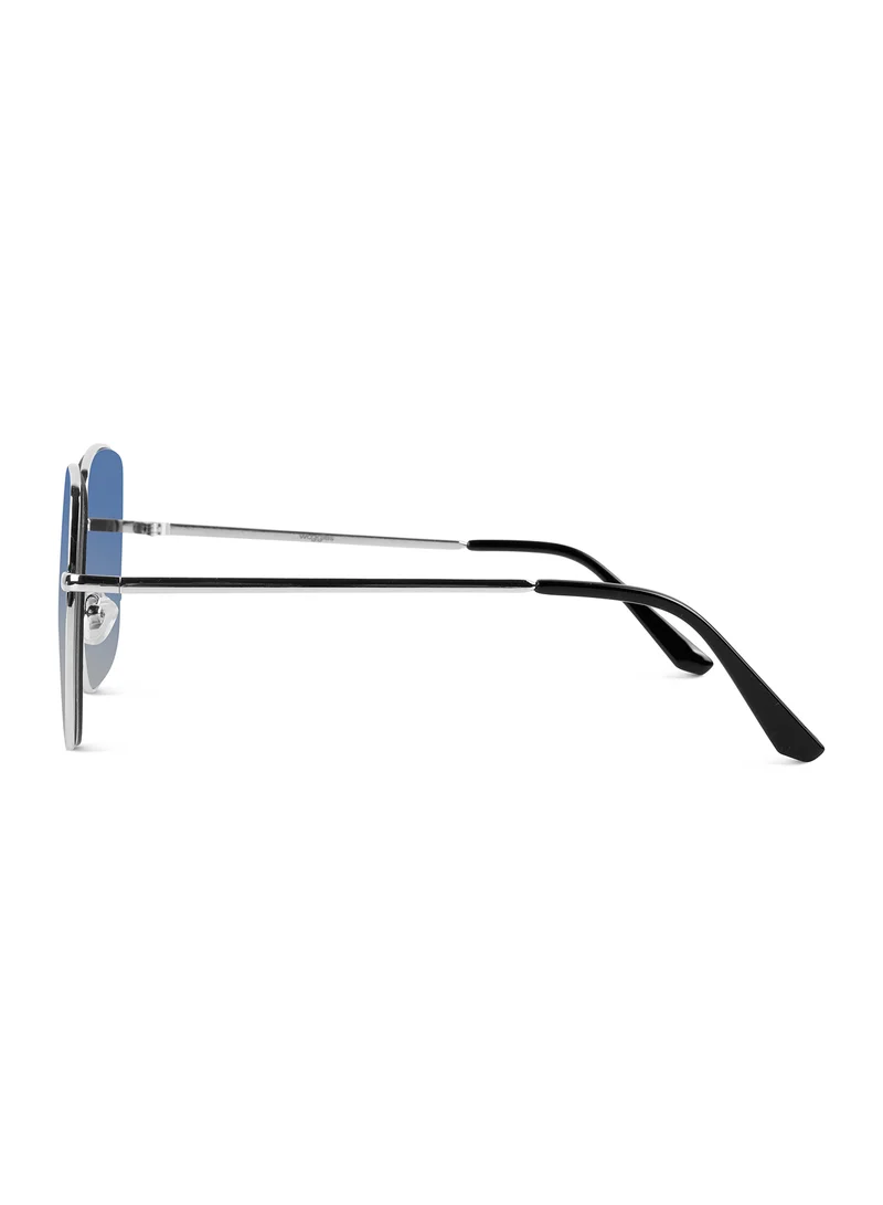 Woggles Latest & Stylish UV Protected Blue Oversized Sunglasses for Women