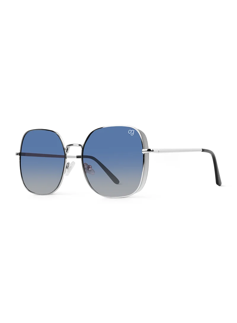 Woggles Latest & Stylish UV Protected Blue Oversized Sunglasses for Women