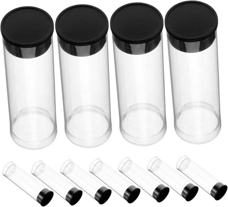 VOSAREA 100pcs Toothbrush Storage Tube Black Lid Compact Plastic Travel Case for Electric Toothbrush and Organizers for Home Travel and Office Use - Image 1