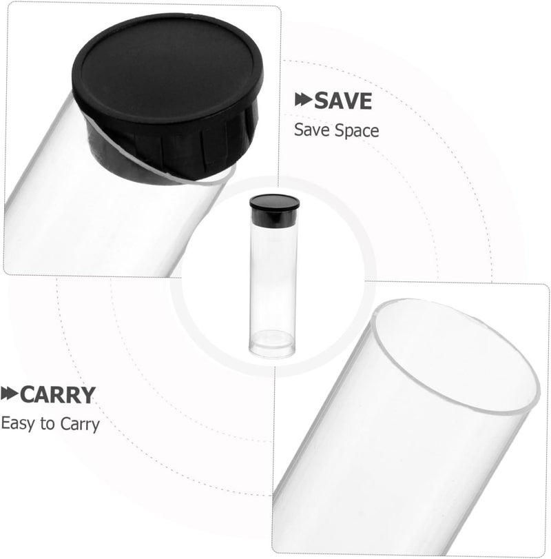 VOSAREA 100pcs Toothbrush Storage Tube Black Lid Compact Plastic Travel Case for Electric Toothbrush and Organizers for Home Travel and Office Use - Image 5