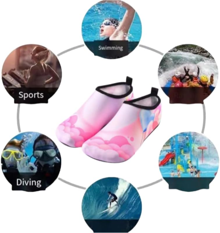 HOGOOD Kids Swim Water Shoes Barefoot Water Sports Shoes Quick Dry Non-Slip Aqua Socks for Outdoor Beach Surf Swimming Aqua Pool Boys Girls - Image 3