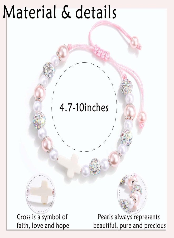 FIEEFX First Day of Preschool Pre K Bracelet Gift Cross Pearl 1st Day of Preschool Prek Back to School Gifts Bracelet for Girls Daughter Granddaughter Niece Sister - Image 4