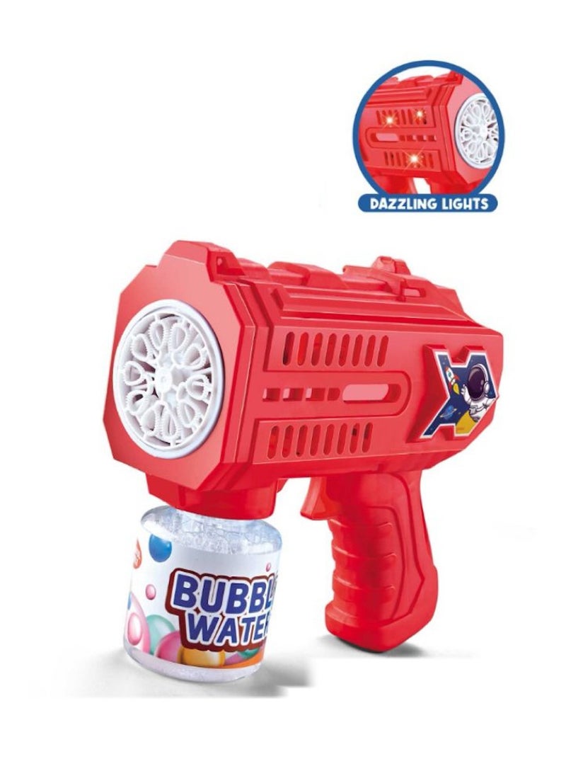 Basmah - Bubble Shooter Gun 32 Hole Soap Shooter with Colorful Lights and Bubble Solution - Image 1