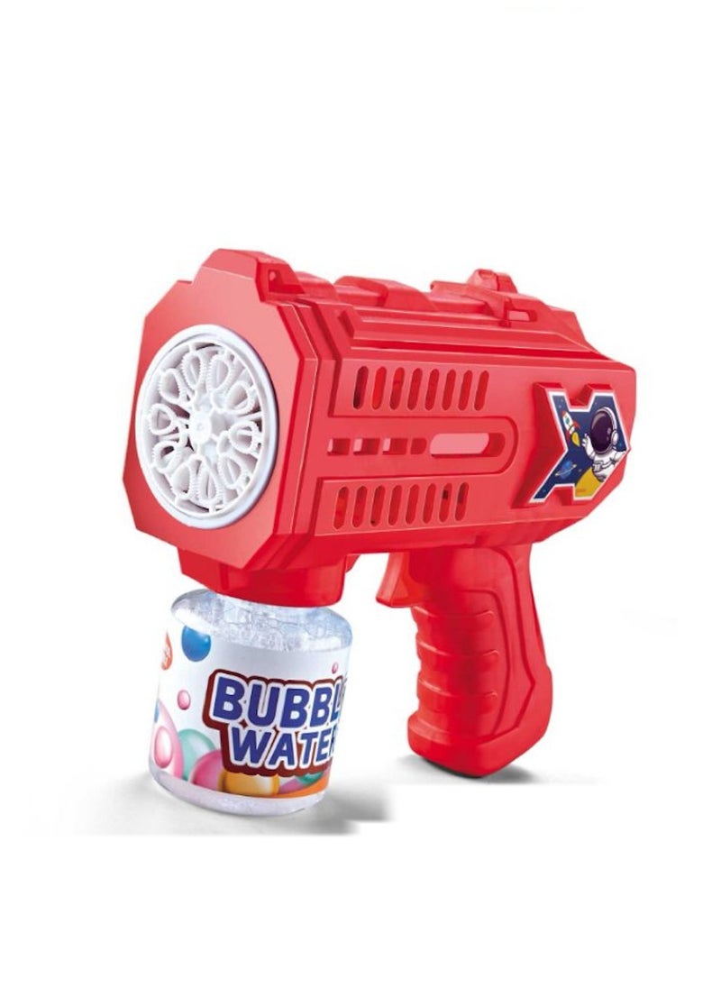 Basmah - Bubble Shooter Gun 32 Hole Soap Shooter with Colorful Lights and Bubble Solution - Image 1