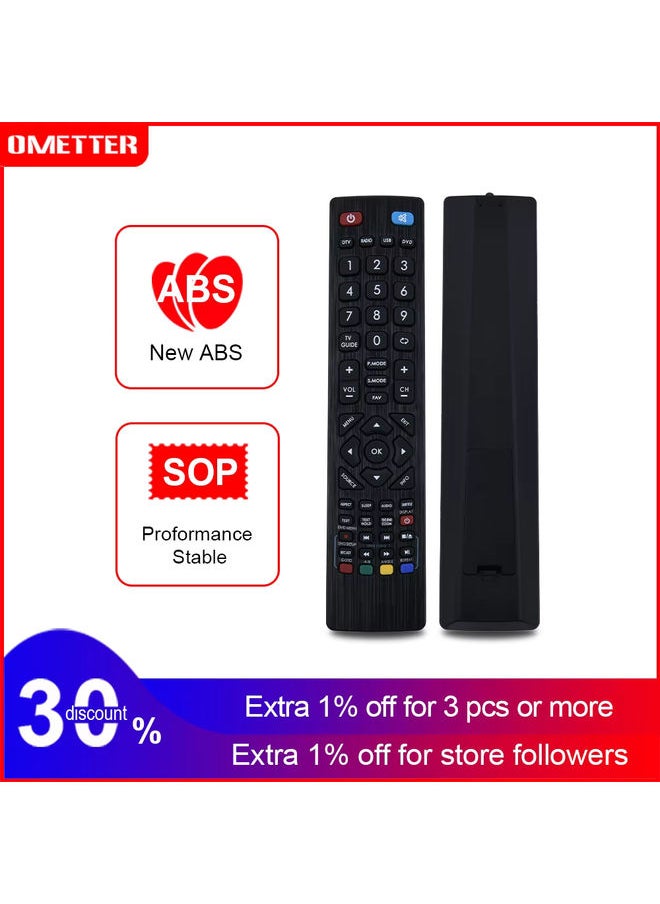 OMETTER - Remote Control Replaced for Technika Freeview TV Usb DVD Media Player 32G22B-FHD 32G22B-HD 24F22B 24F22P 24F22S 24F22S 24F22W 24 - Image 1