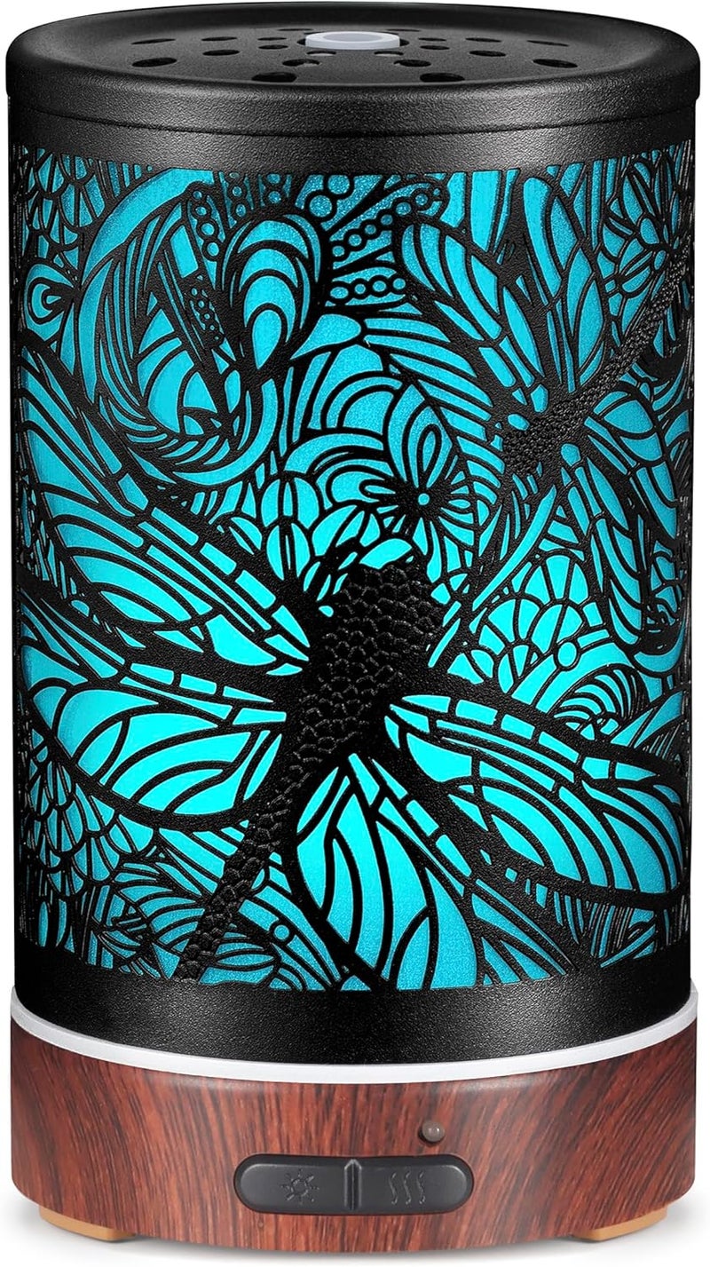 Kobodon Essential Oils Diffuser with Dragonfly Design - Aromatherapy Cool Mist Humidifier with 7 Color Lights and Auto Shut Off - Image 1