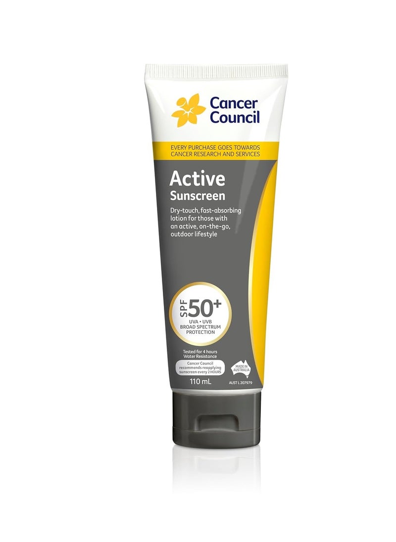 Cancer Council Cancer Council SPF 50+ Active 110ml Tube  - Image 1