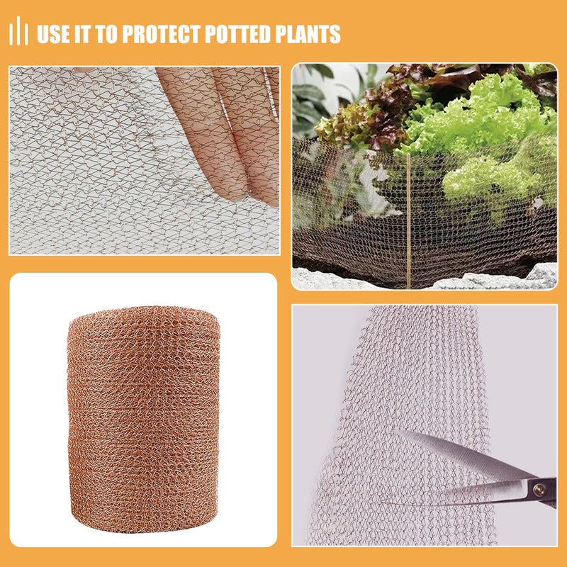 🌱 شبكة منسوجة متينة من النحاس لمنع القواقع وحماية النباتات - Image 3