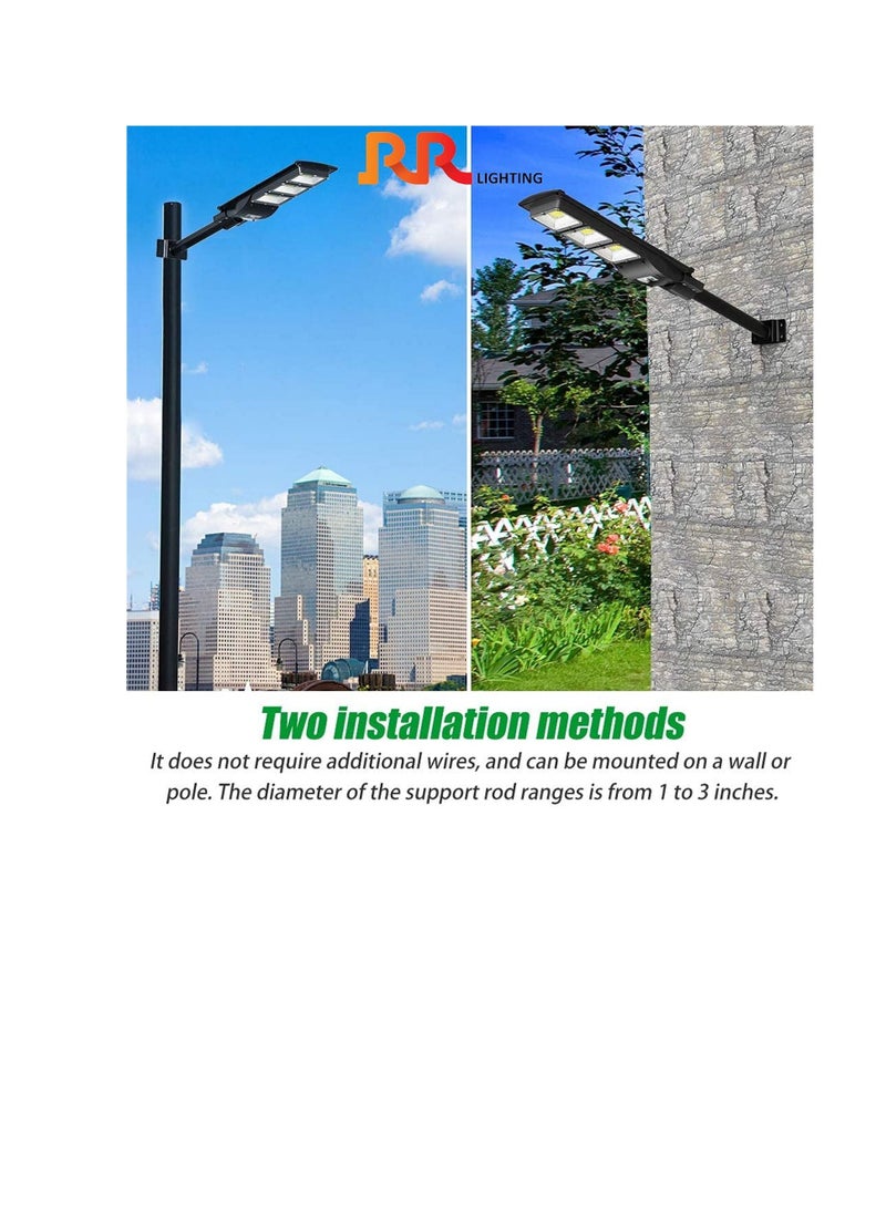 RR RR Lighting Solar Street Light Outdoor Waterproof Solar Flood Lamp Motion Sensor Security Light for Outside Yard Garden, Street, Basketball Court 6500K...  - Image 3