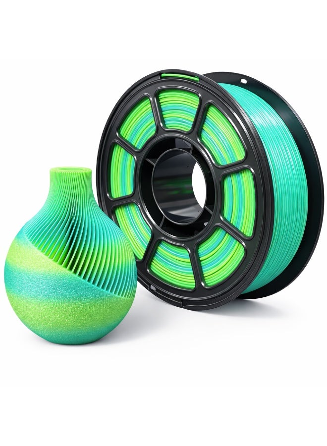 Gradient Petg 3D Printer Filament 1 75Mm 1Kg Spool Green Blue Multicolor Petg Filament Dimensional Accuracy 0 02Mm Approx 330M Strong Toughness Nozzle 220 255 C Bed 50 80 C