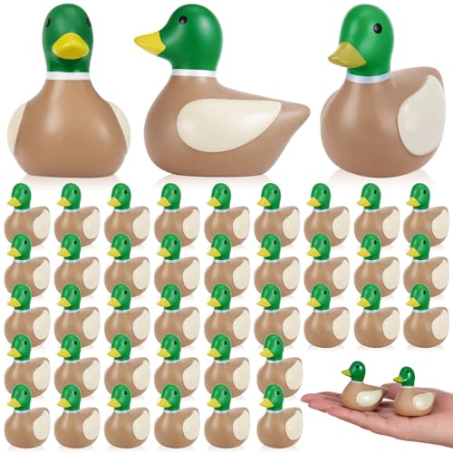 Deekin 24 Pcs Rubber Ducks 2 Inch Party Favors Small Animal Rubber Ducks for Cruise Ships for Shower Birthday Gift Activity Theme Party Mallard - Image 1