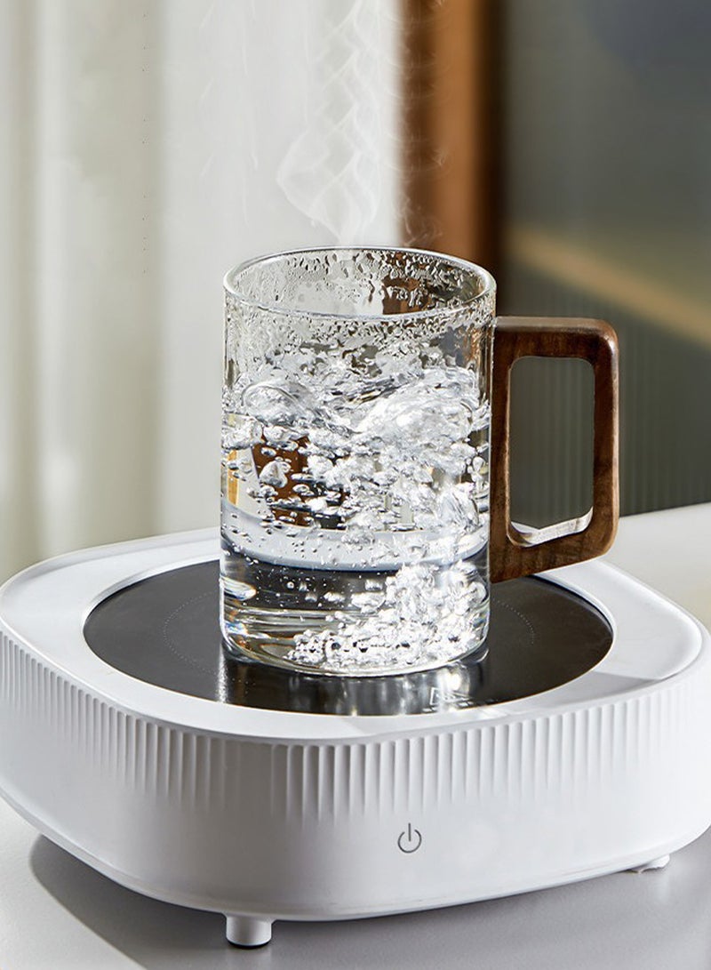 6 - Pack Transparent Black 300Ml High Borosilicate Glass Cups With Wooden Handles – Stylish & Durable For Beverage Serving - Image 3