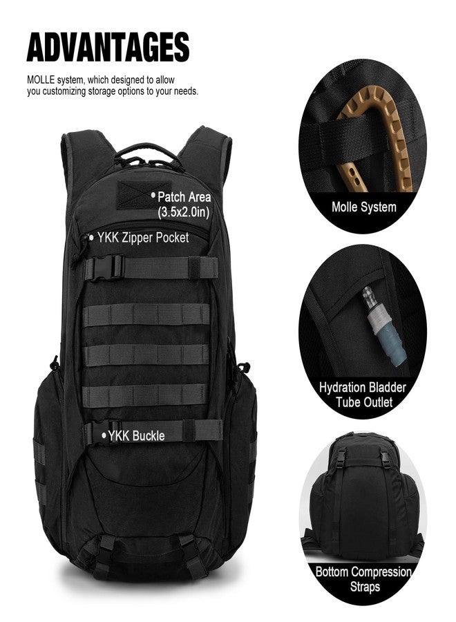Mardingtop Tactical Backpack, Black, 52cm - Image 3