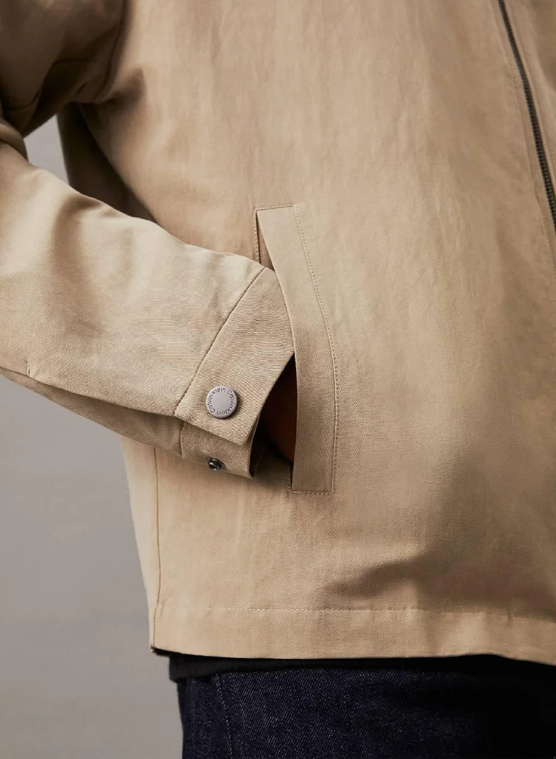 Calvin Klein Fresh Clay Linen Lyocell Jacket for Men | Best Price UAE