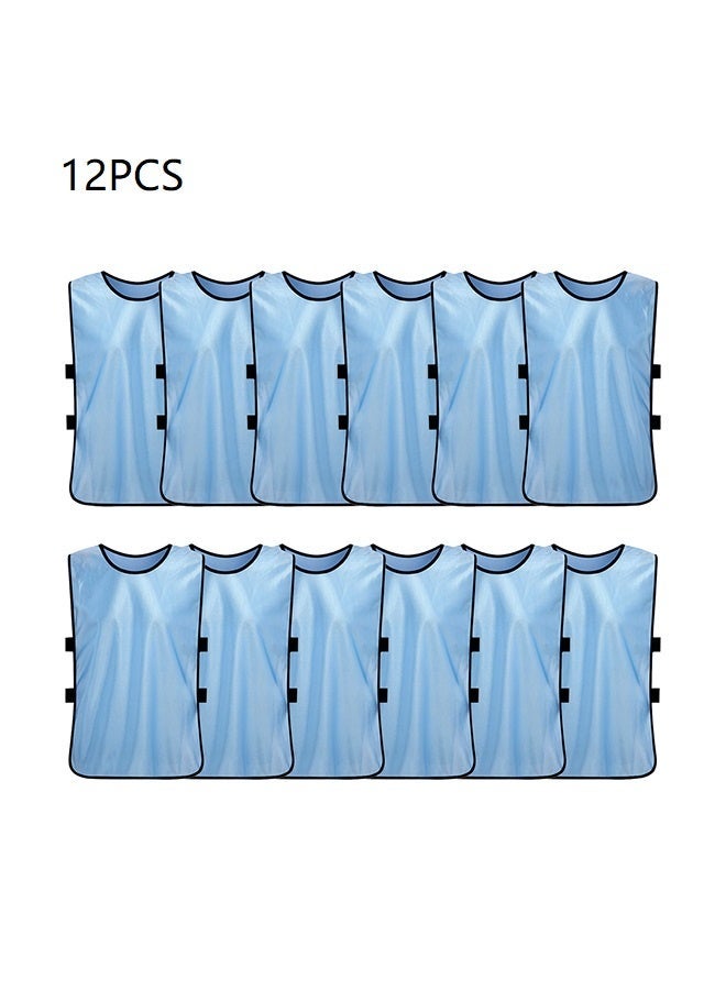 12PCS Soccer Training Vest,Basketball Jersey,Team Practice Vests,Sports Pinnies for Kids Teens Adults for Football, Basketball and Other Team Training，Suitable Sized 145CM-175CM - Image 1