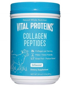 Natural Whole Nutrition Collagen Peptides - Pasture Raised, Grass Fed, Paleo Friendly, Gluten Free, Single Ingredient - 24 Ounce
