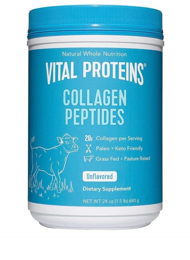 Vital Proteins - Natural Whole Nutrition Collagen Peptides - Pasture Raised, Grass Fed, Paleo Friendly, Gluten Free, Single Ingredient - 24 Ounce - Image 1